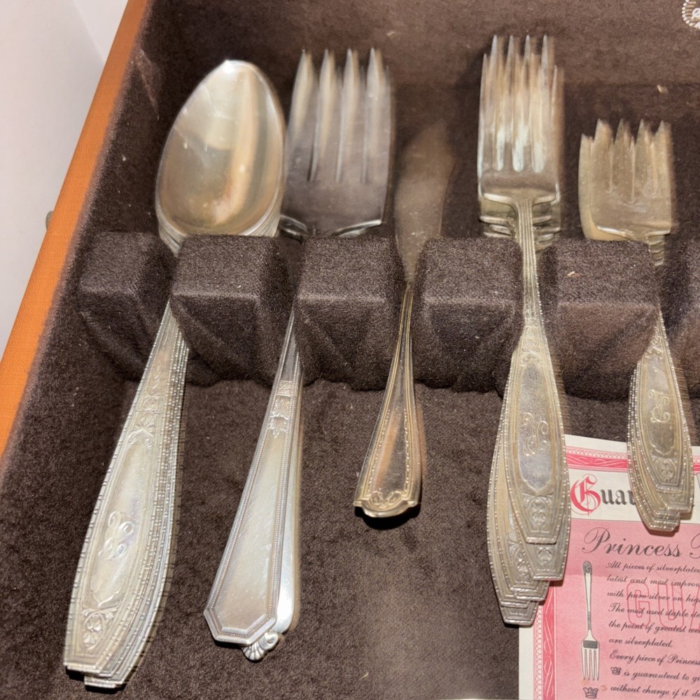 Pacific Silvercloth Anti-Tarnish Wood Flatware Storage Chest W/Drawer- Read