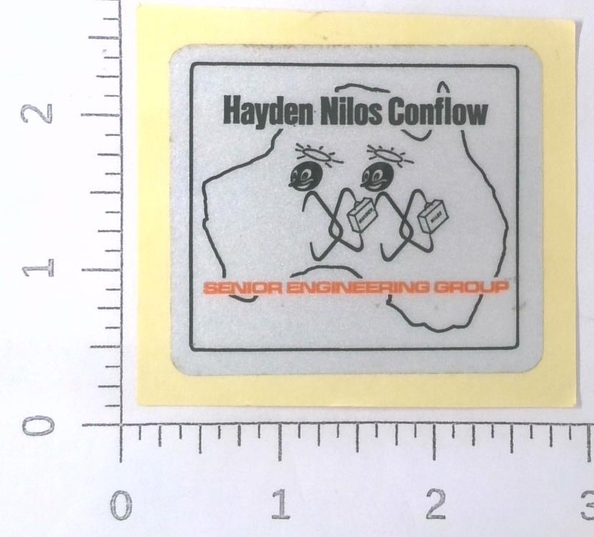 Vintage Hayden Nilos Conflow Engineering Coal Mining Sticker Decal