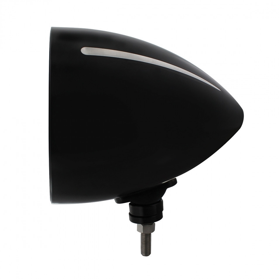 Groove Headlight Housing, Black, “BILLET” Style - without Visor