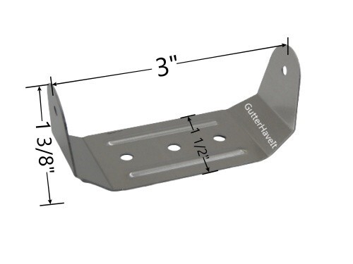 5 - 2' x 3" Gutter Downspout Clip Brown
