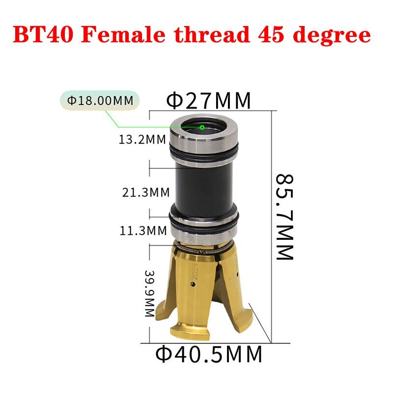 for CNC Spindle BT40 45 Degree Internal Thread 4 Petal Clamp Pull Claw