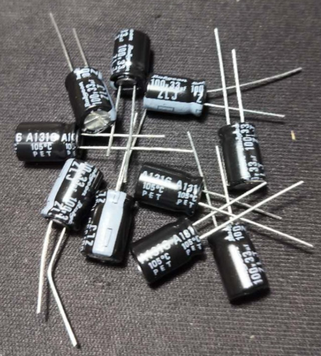 10pcs Rubycon 33uf 100v Radial Electrolytic Capacitors /Replacing 65v 50v 35v