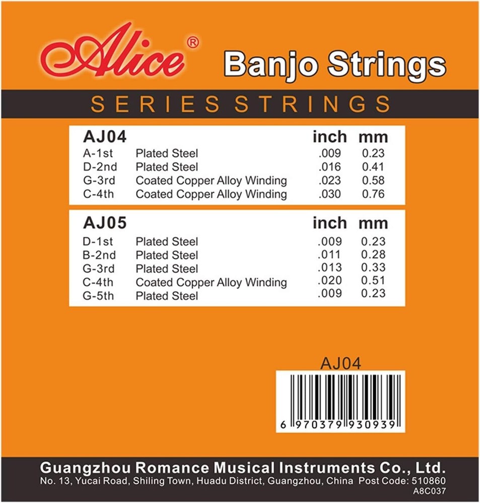 Premium 5-String Banjo Strings 09-20 Light Gauge 2 Pack - High-Quality Materials