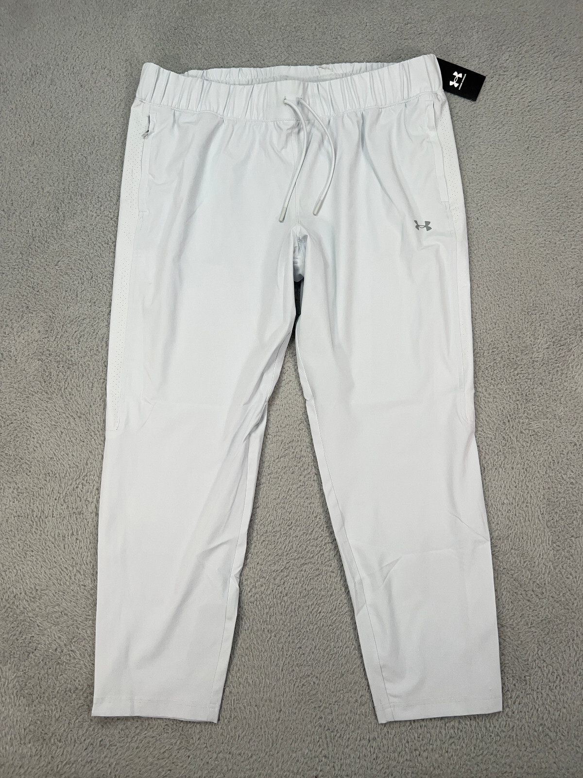 Under Armour Pants Womens 2XL XXL Gray Squad 3.0 Warmup Drawstrings FLAW READ