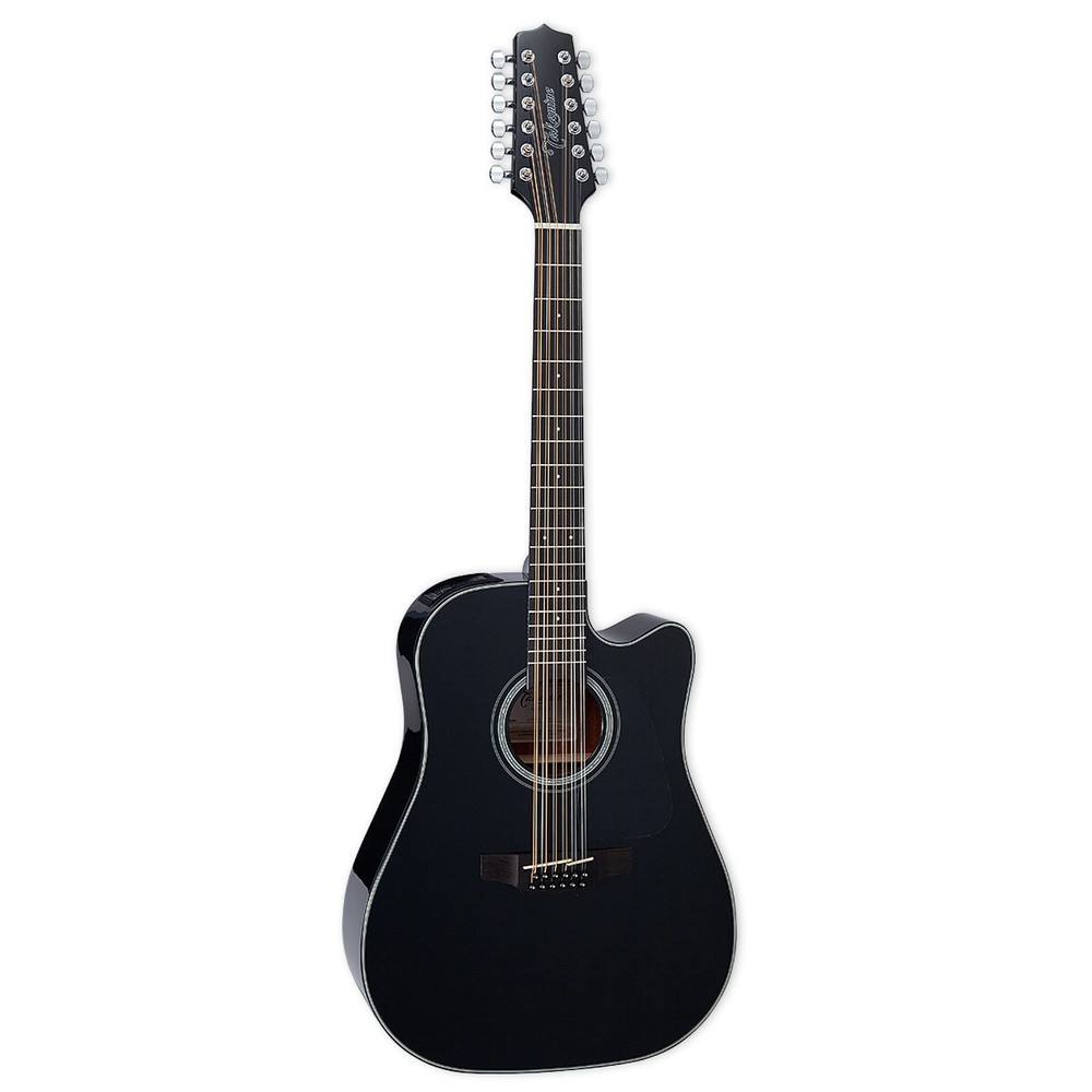 Takamine GD30CE 12-String Dreadnought A/E Guitar, Solid Spruce Top, Gloss Black