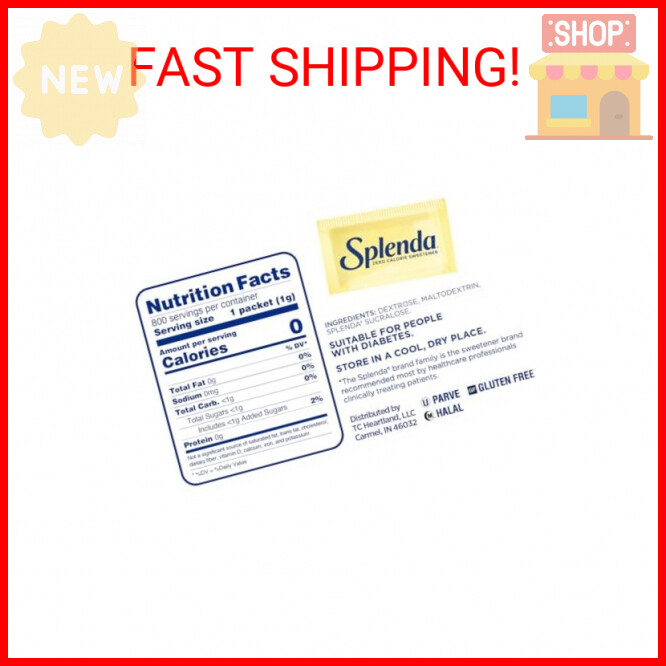SPLENDA Zero Calorie Sweetener Value Pack, 800 Count Packets