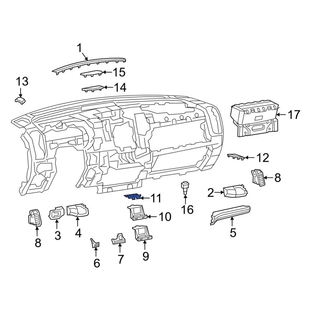 Ram 68358470AA GPS Navigation System Bracket