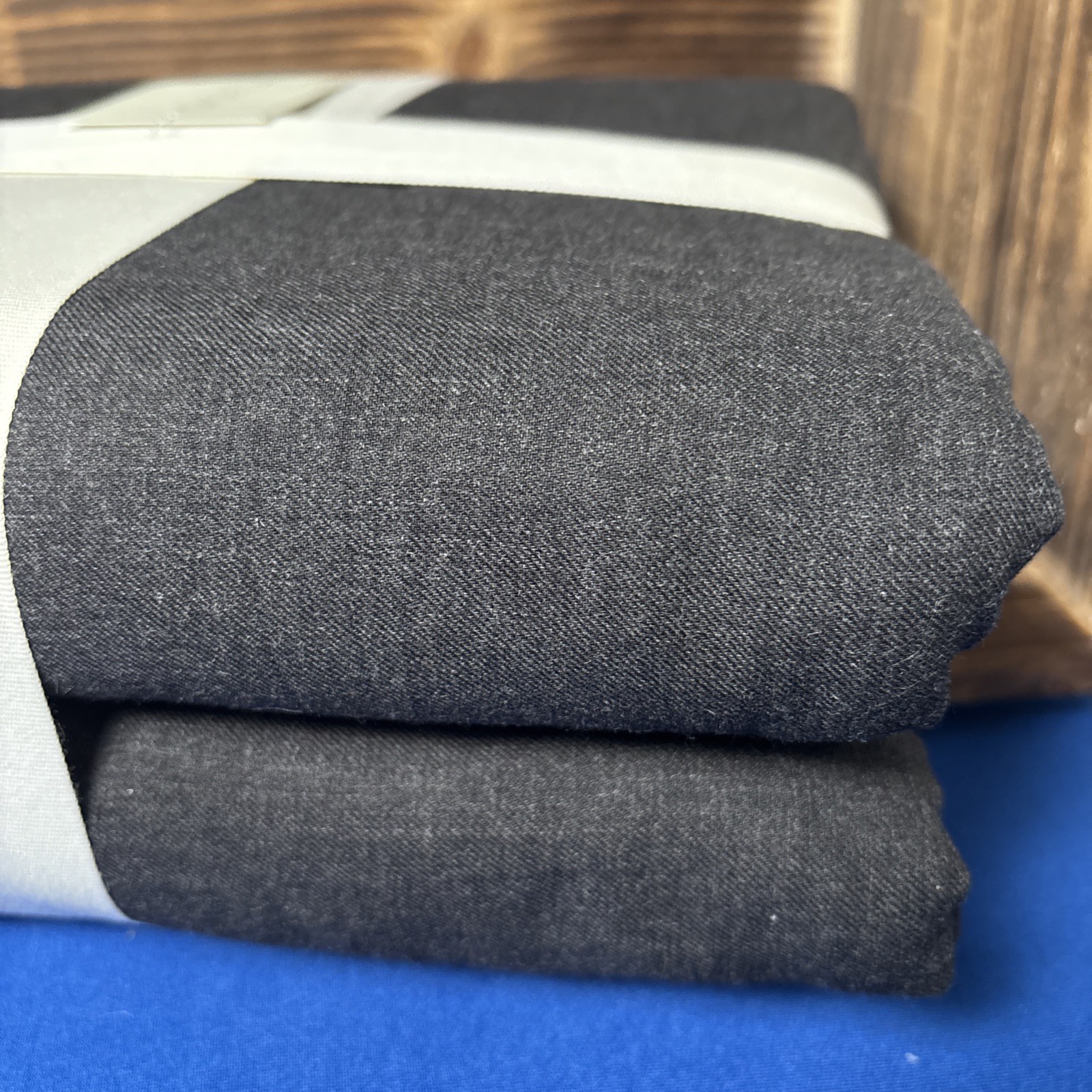 Casaluna King Duvet Set Black/Dark Gray Cotton95%/ Cashmere5% New