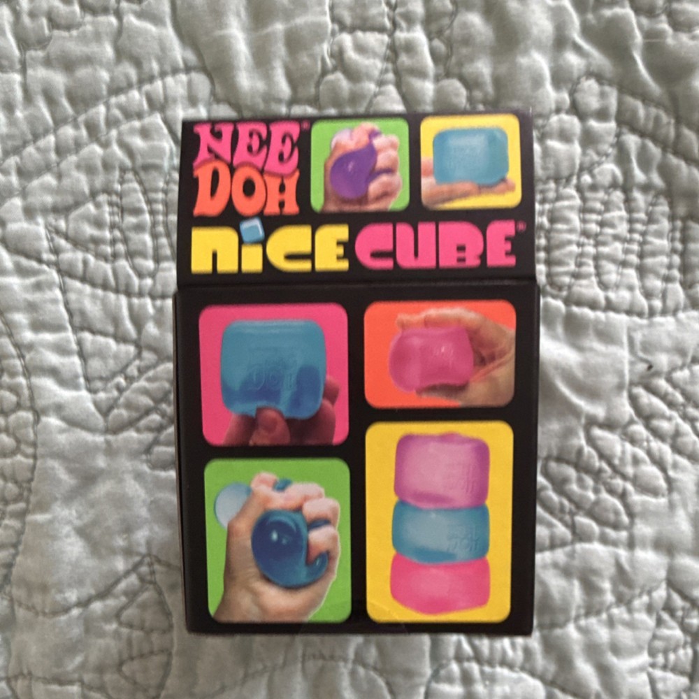 Nee Doh Nice Cube Super Solid Squish Sensory Squeeze Toy Purple