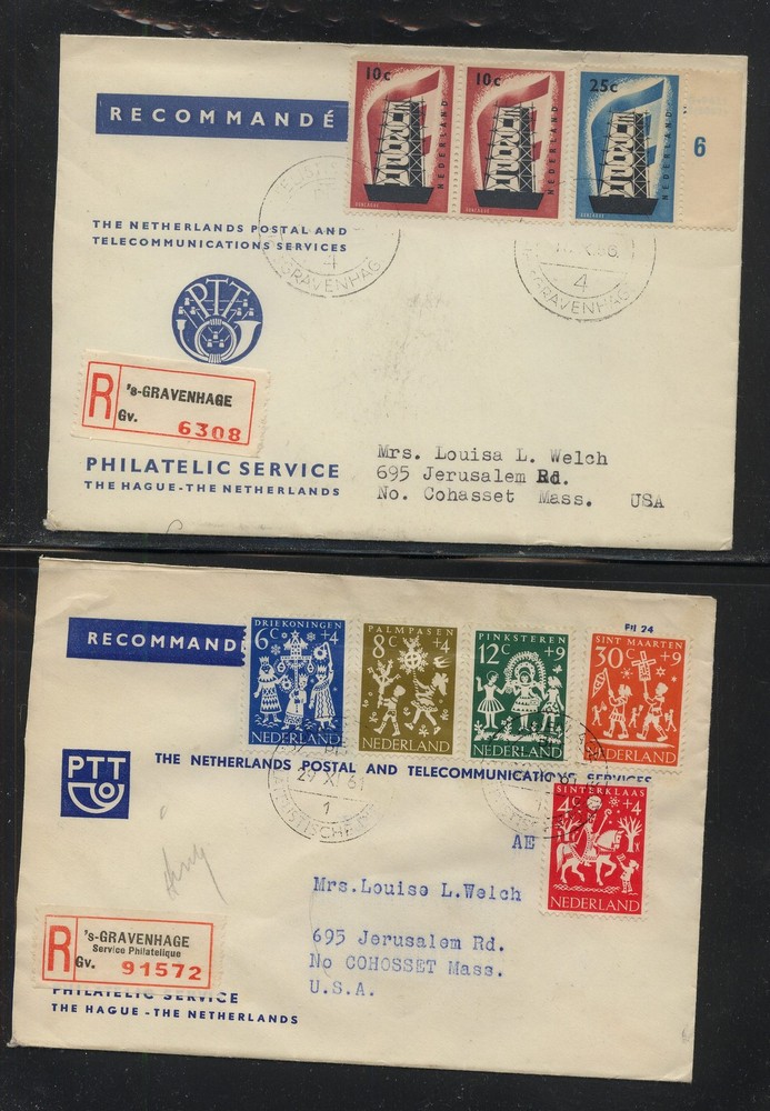 Netherlands   2  registered covers          MS0119