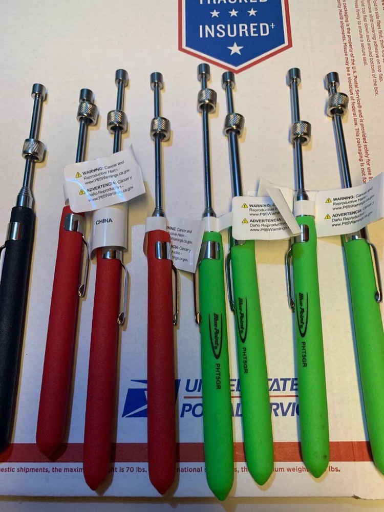 Blue Point Pocket Magnet Pick Up Tool. Telescoping. Red Color.