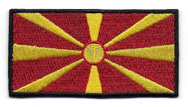 Macedonia Flag Iron on Sew on Patch