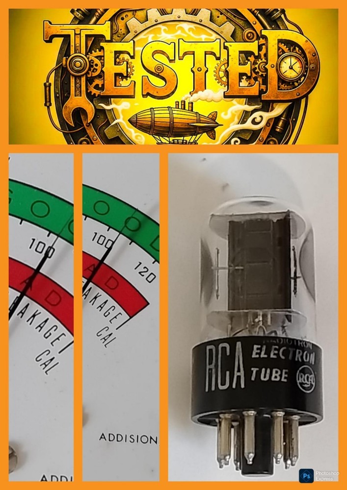 RCA 6SN7GTA Black Plate Dual Triode TESTED BALANCED 100/100 Audio HIFI