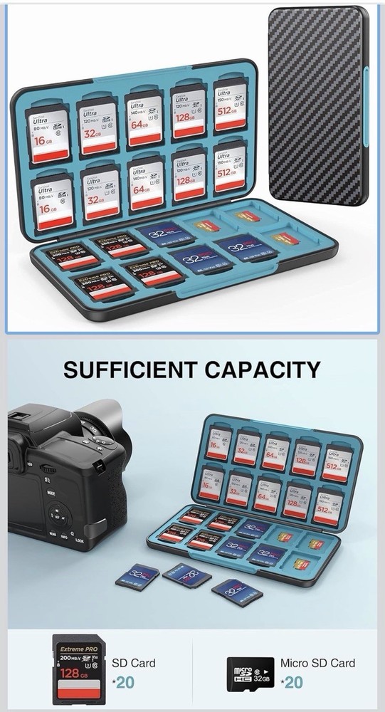 HEIYING Memory Card Case for SD/TF Cards