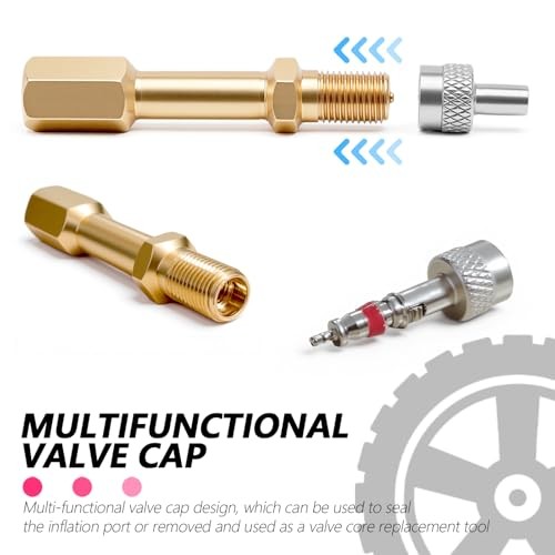 2PCS Tire Valve Stem Extensions,50mm Tire Valve Extender with Straight