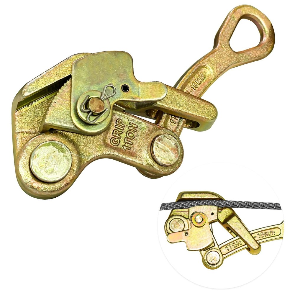 2200lb Cable Grip Steel Wire Puller Tool, 1 Ton Multifunctional Tightening Devic
