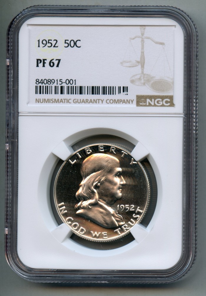 1952 Franklin Silver Half Dollar NGC PF (PR) 67