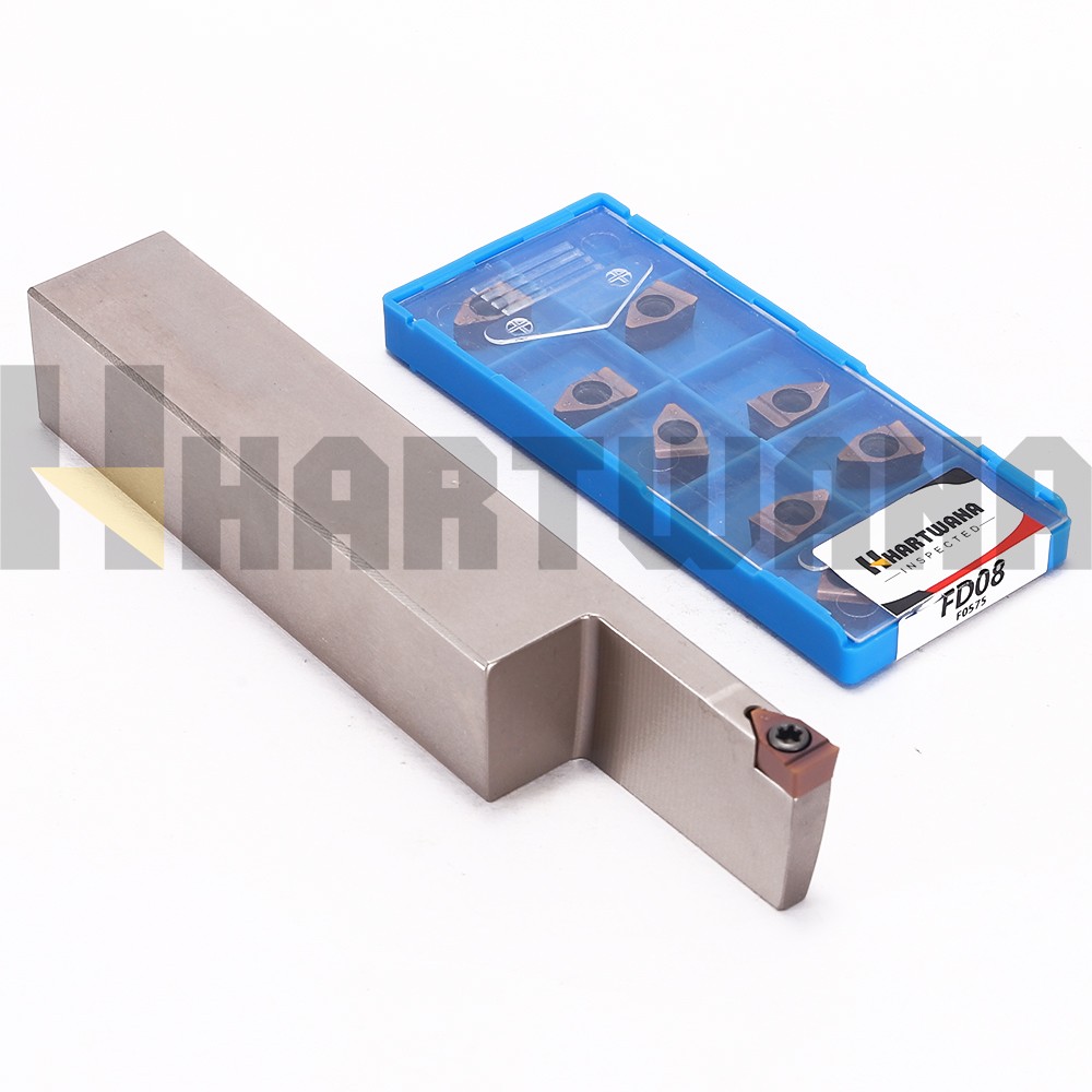 Lathe Face Grooving Tool 8mm 160–400mm Cutting Range 10PCS Indexable Inserts