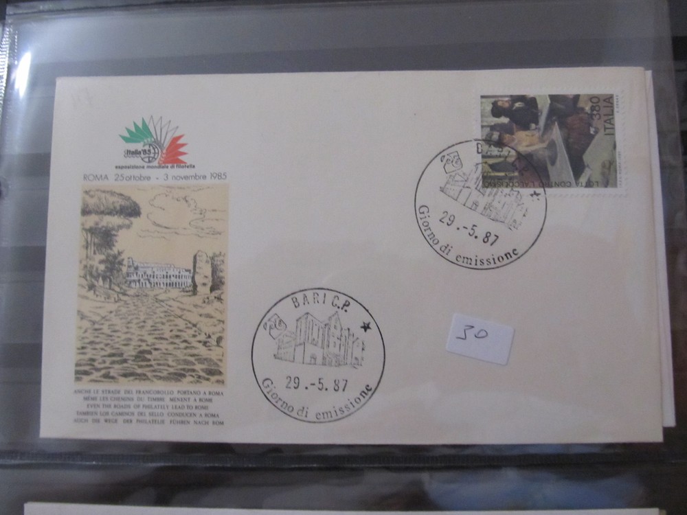 Italy Cancellation Envelope Bari 1987 FDC LR113P30F119