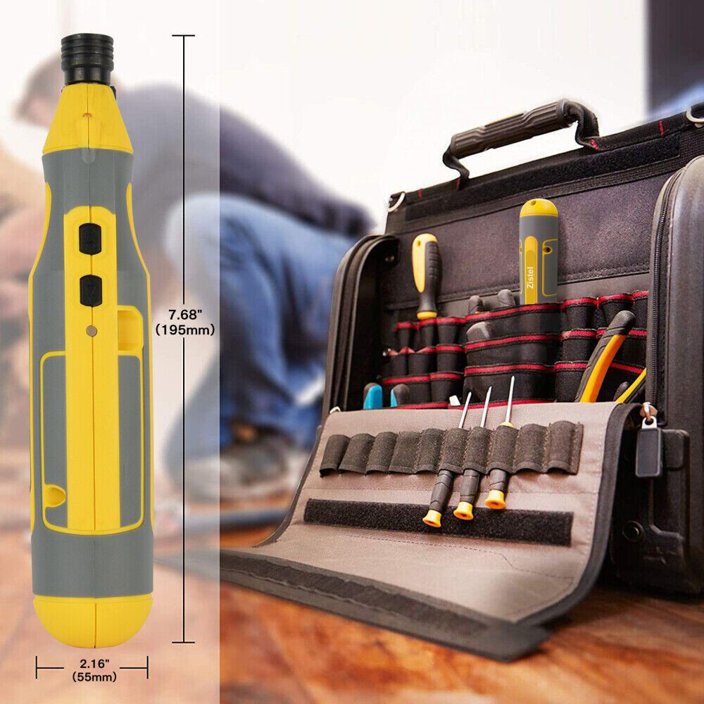 4V Cordless Electric Screwdriver Kit USB Rechargeable Power Tool 43PCS Bits Set