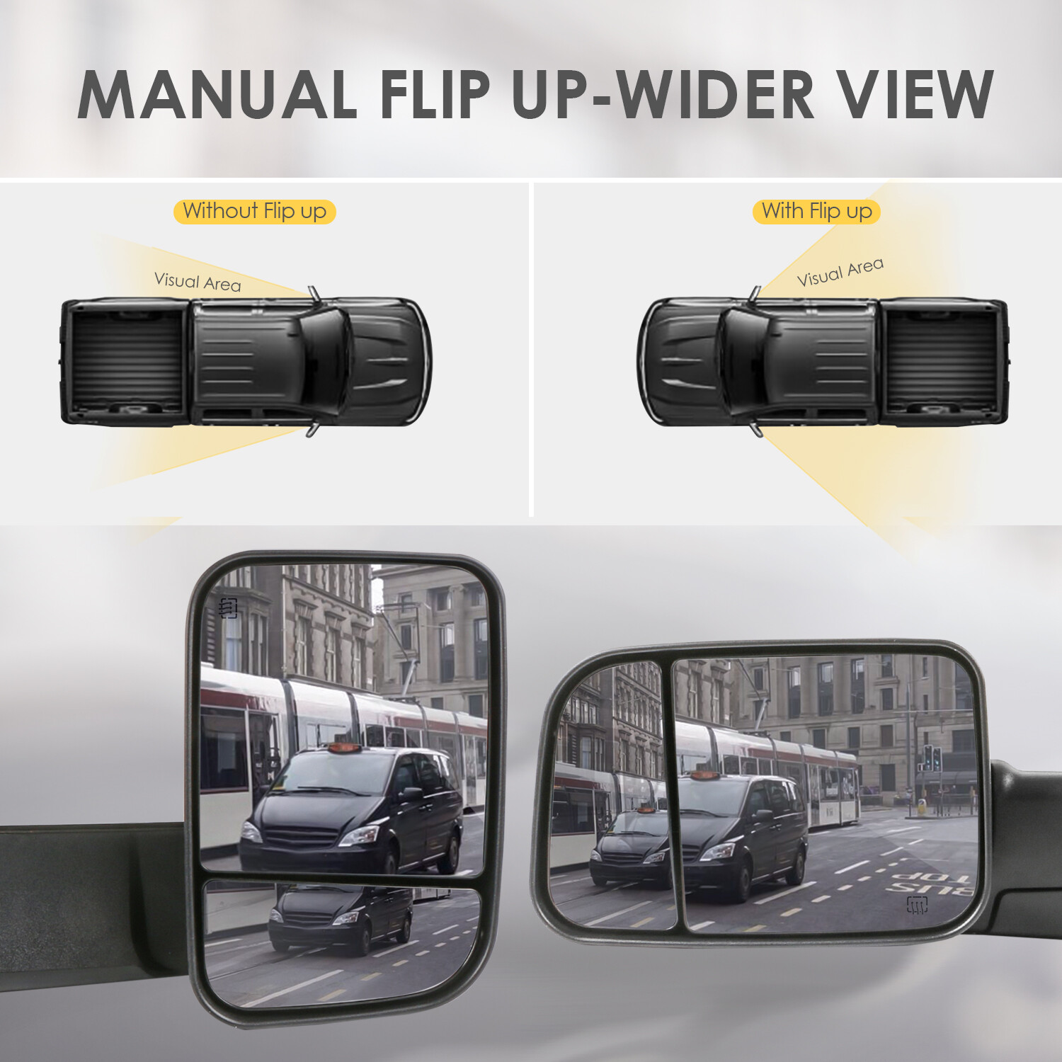 Set(2) Power Heated Tow Mirrors For 2009-2018 Dodge Ram 1500 2010-2018 2500 3500