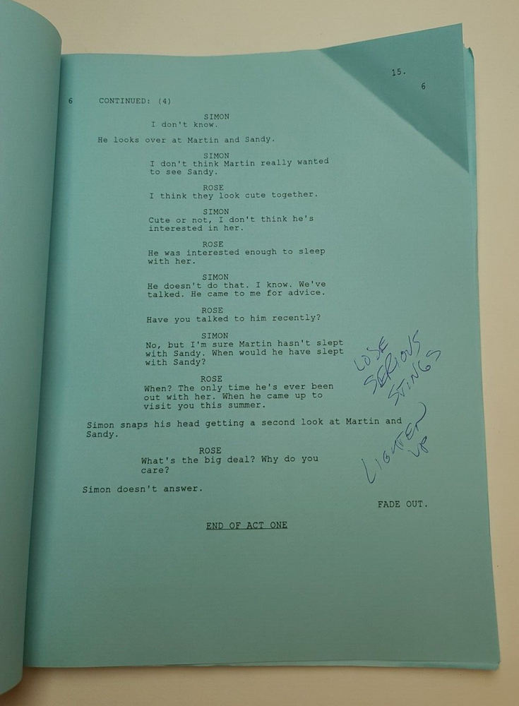 7TH HEAVEN / Brenda Hampton 2005 TV Script, Beverley Mitchell "It's Late"