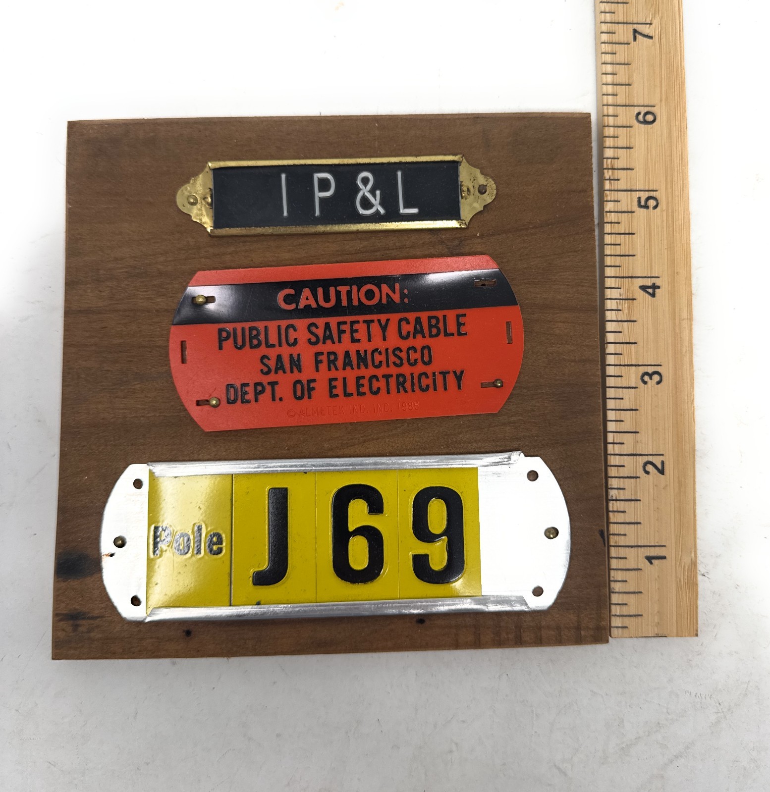 Vintage Electrical Utility Telephone Pole Tags Markers