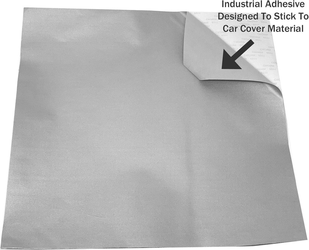 Patch for - Polyester Material (Silver Type) - Strong Self Adhesive Backing - 1