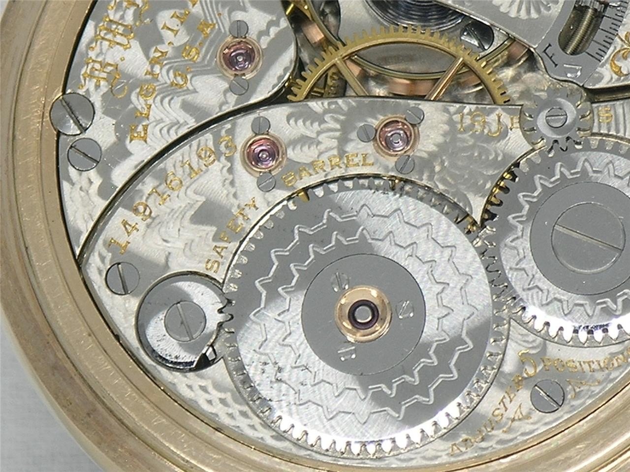 RARE 19 JEWEL 18S BW RAYMOND GR. WIND INDICATOR POCKET WATCH, SERVICED!