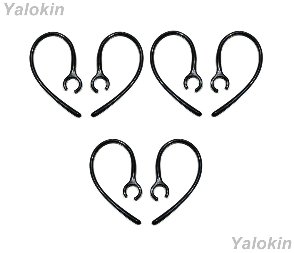 6 pcs (SK-CHP) Black Replacement Ear Loops Hooks for Jabra Headsets