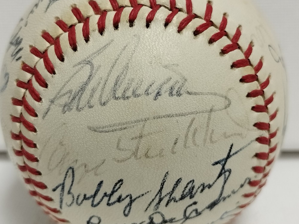 DiMaggio, Lopez, Shantz, Jacks Signed American League Baseball