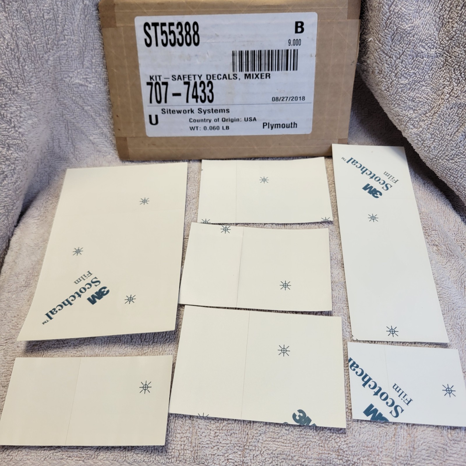 Toro / Stone ST55388 Safety Decals Sticker Kit for Stone Concrete Mixer NOS