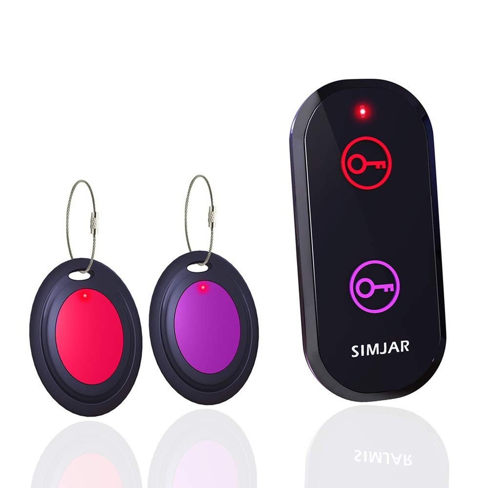 Basic Key Finder with 2 Receivers & 1 Remote, Simjar Wireless Remote Control ...