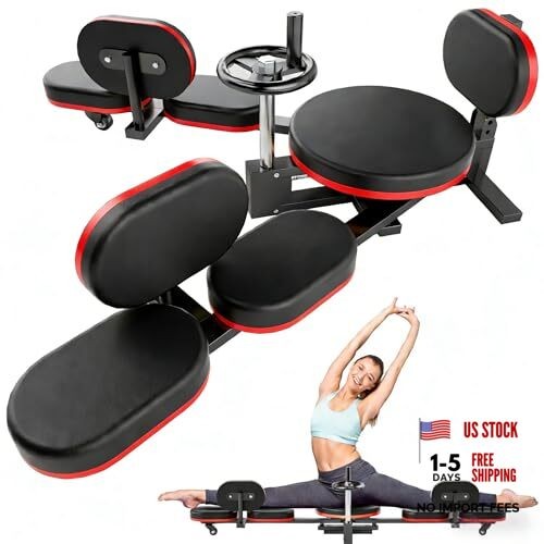 Leg Stretcher, 300LBS Stretcher Machine,210° Adjustable Split Black-Red