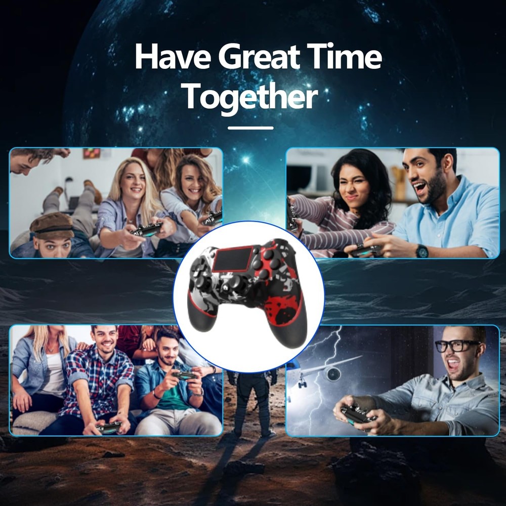 Wireless Controller for Ps4 Romote Compatible with Ps4/Slim/Pro/Windows PC, C...