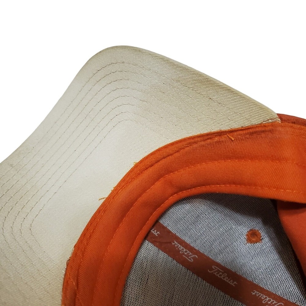 Titleist New Era Footjoy Golf Hat Cap Adjustable Orange Script Embroidered