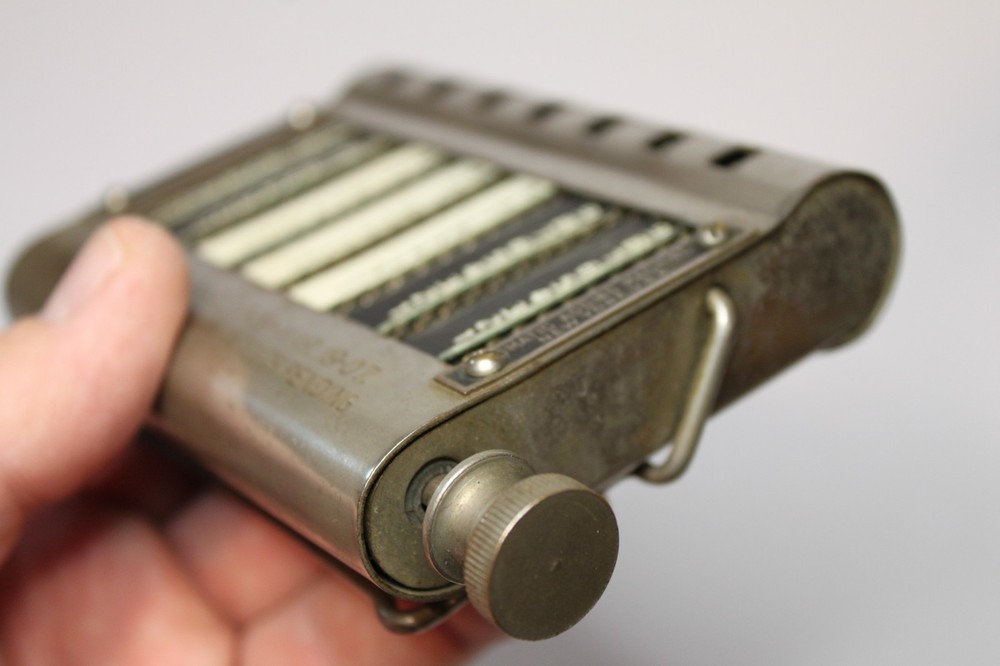 Antique Golden Gem Automatic Manual Handheld Adding Machine Calculator 1907