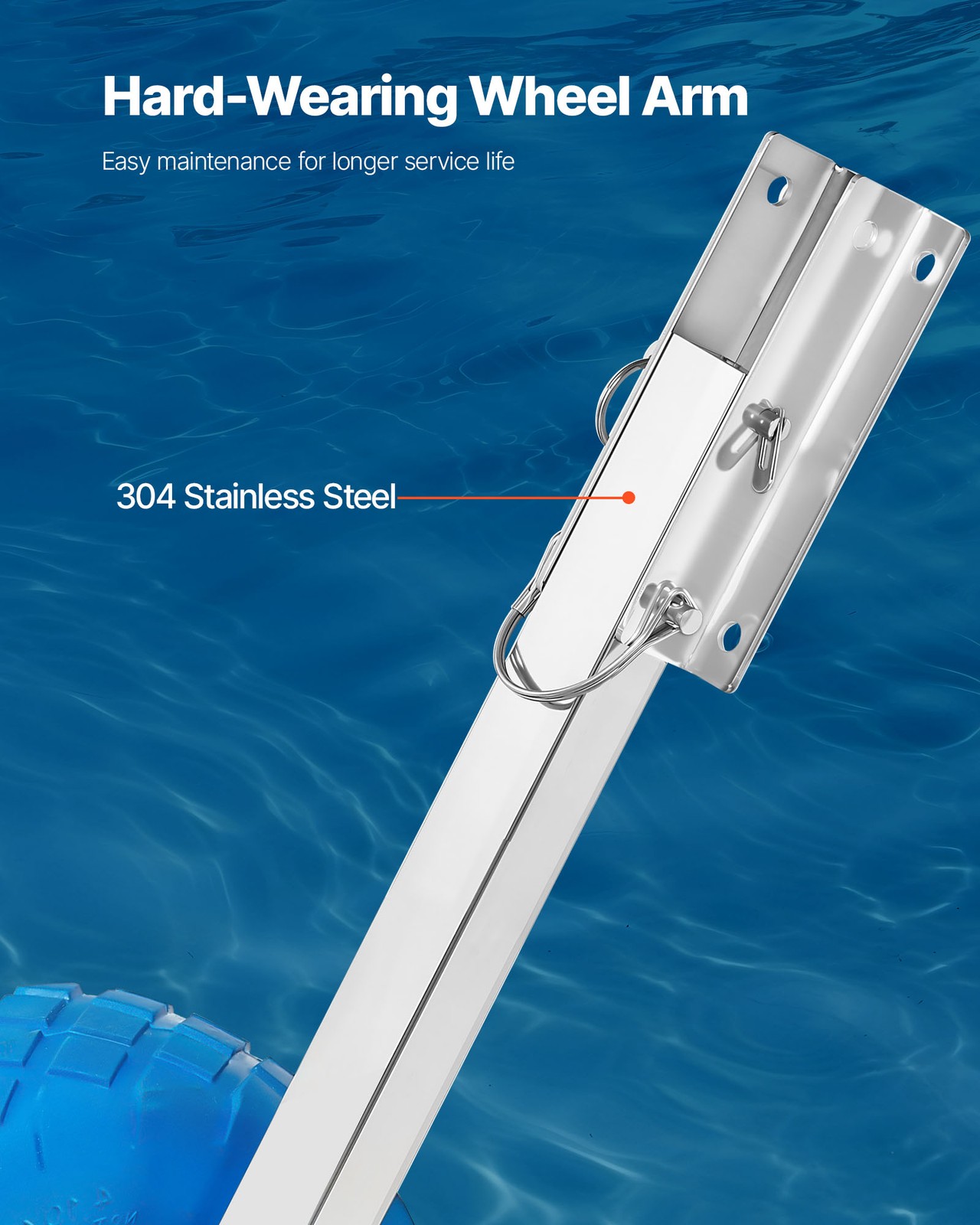 VEVOR Boat Launching Wheels 300 lbs Stainless Steel Transom Wheel