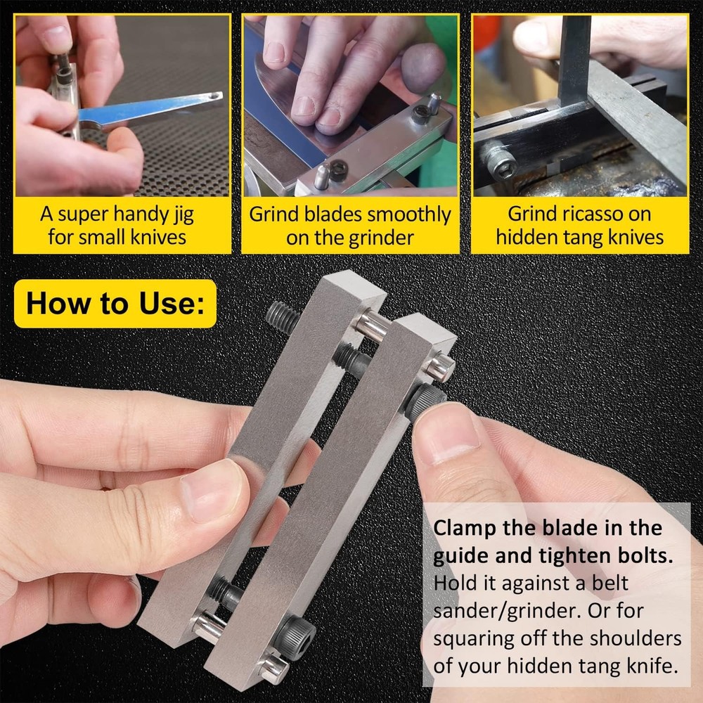 HARDENED FILE GUIDE WITH CARBIDE SURFACE FOR KNIFE MAKING