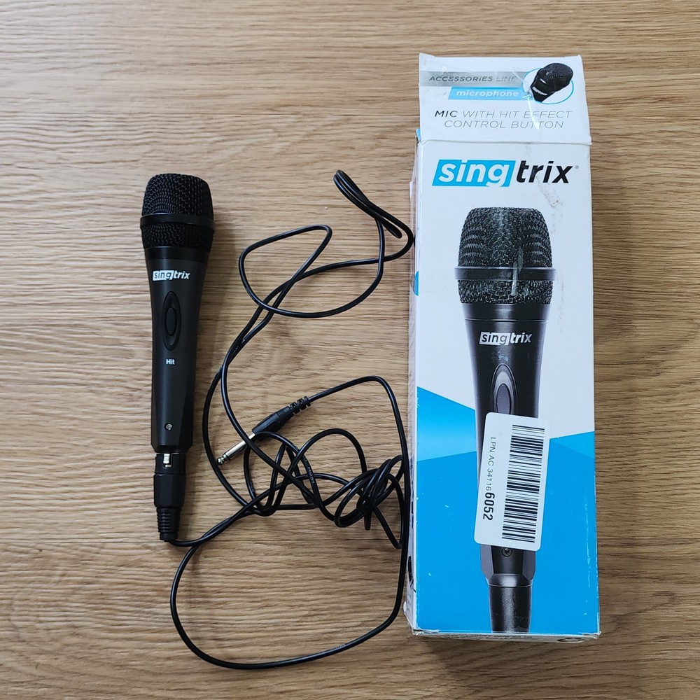 Professional Karaoke Machine Microphone with Hit Button to Activate Effects