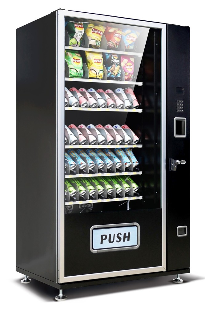 EPEX Extra Large Combo Vending Machine with Stratified Temp Control Black