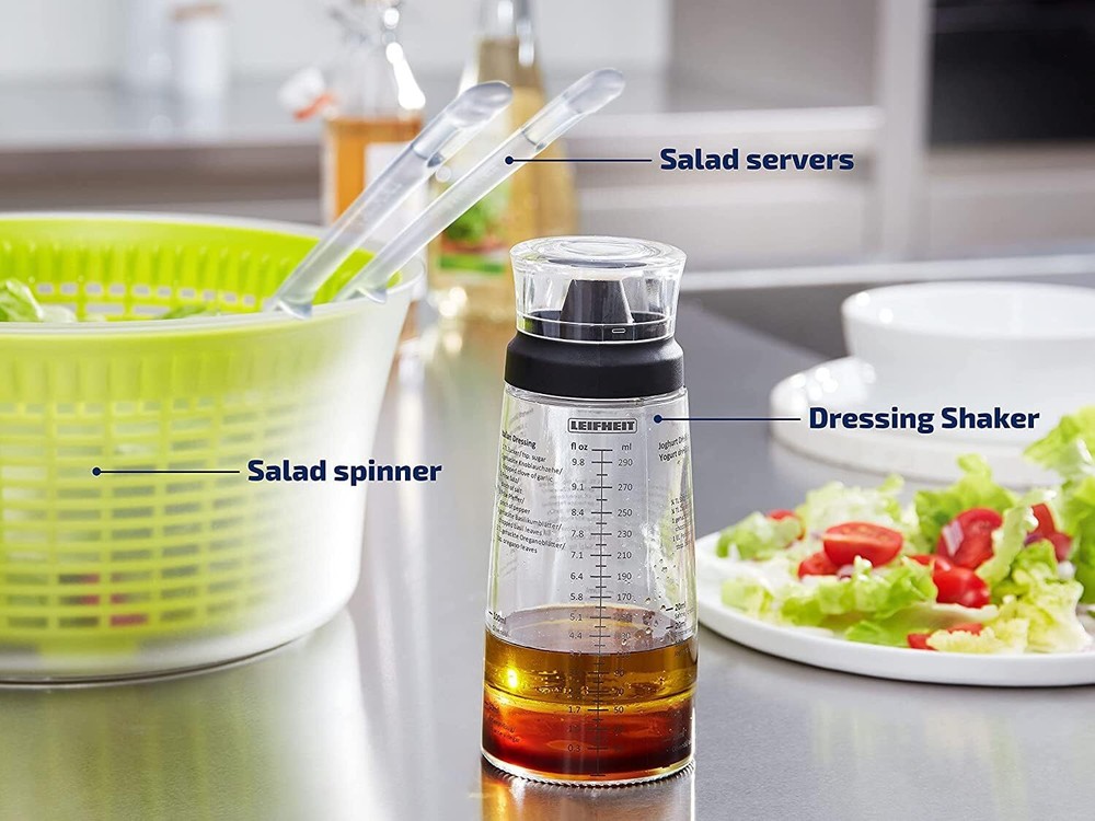 Salad Dressing Shaker Black/Transparent