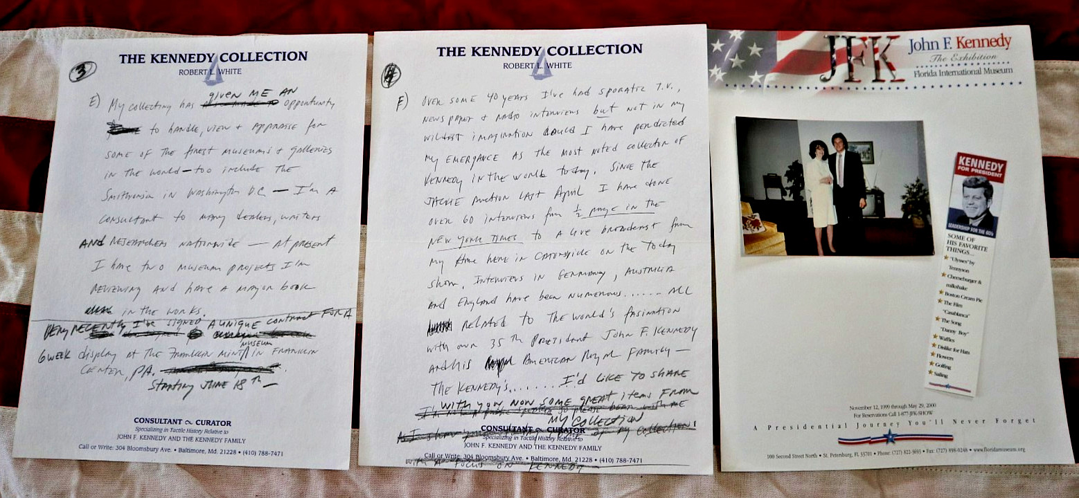 JOHN F KENNEDY PERSONALLY OWNED PHOTO WITH SIGNED COA