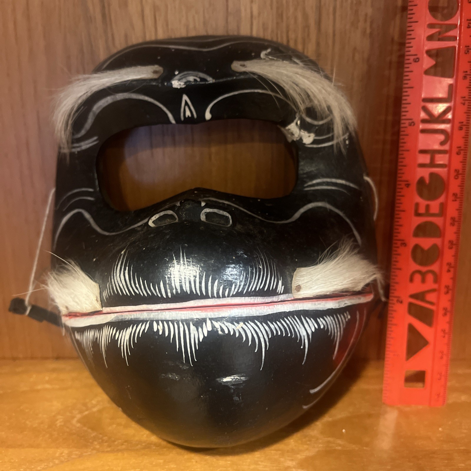 Vintage Hand Carved Hand Painted Articulated Gorilla Wood Mask