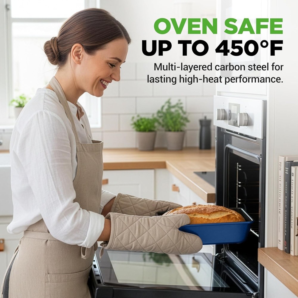 8-Piece Nonstick Stackable Bakeware Set PFOA PFOS PTFE Free Baking Tray Set