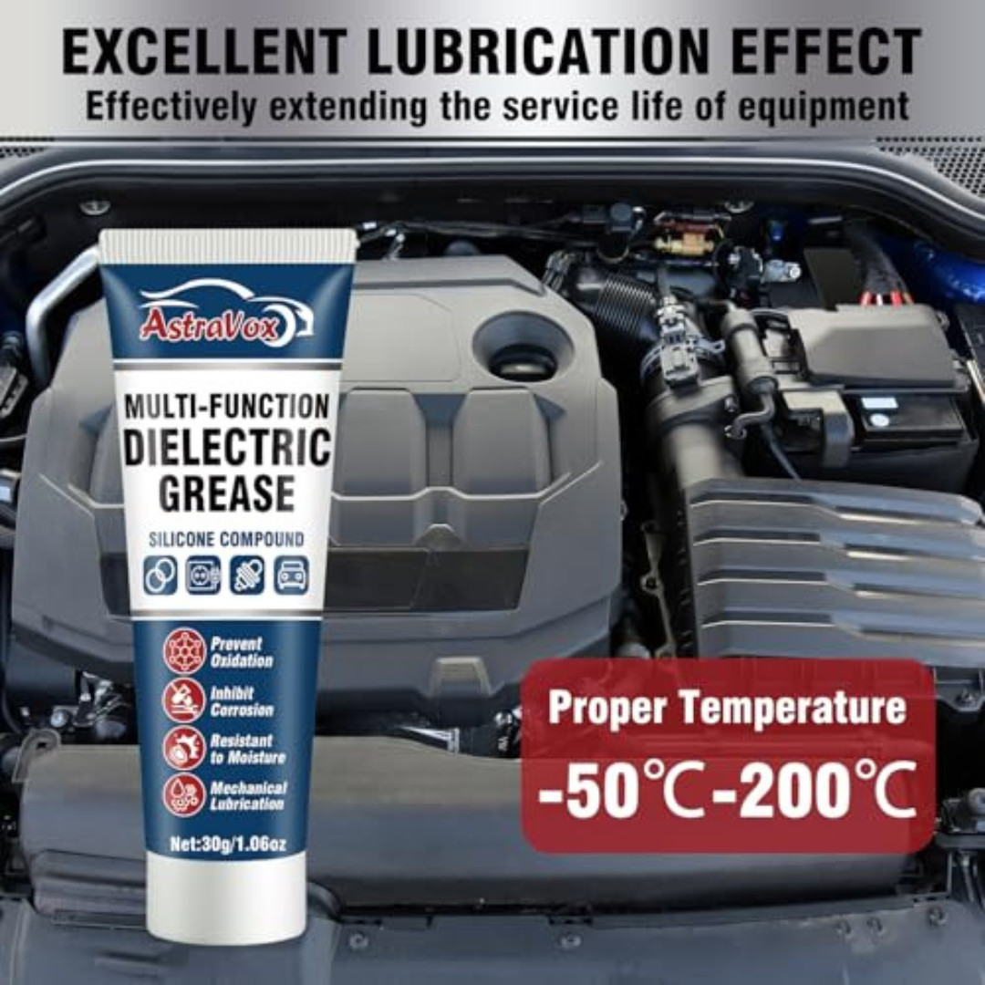 AstraVox Silicone Dielectric Grease for Electrical Connectors Automotive- 2pack