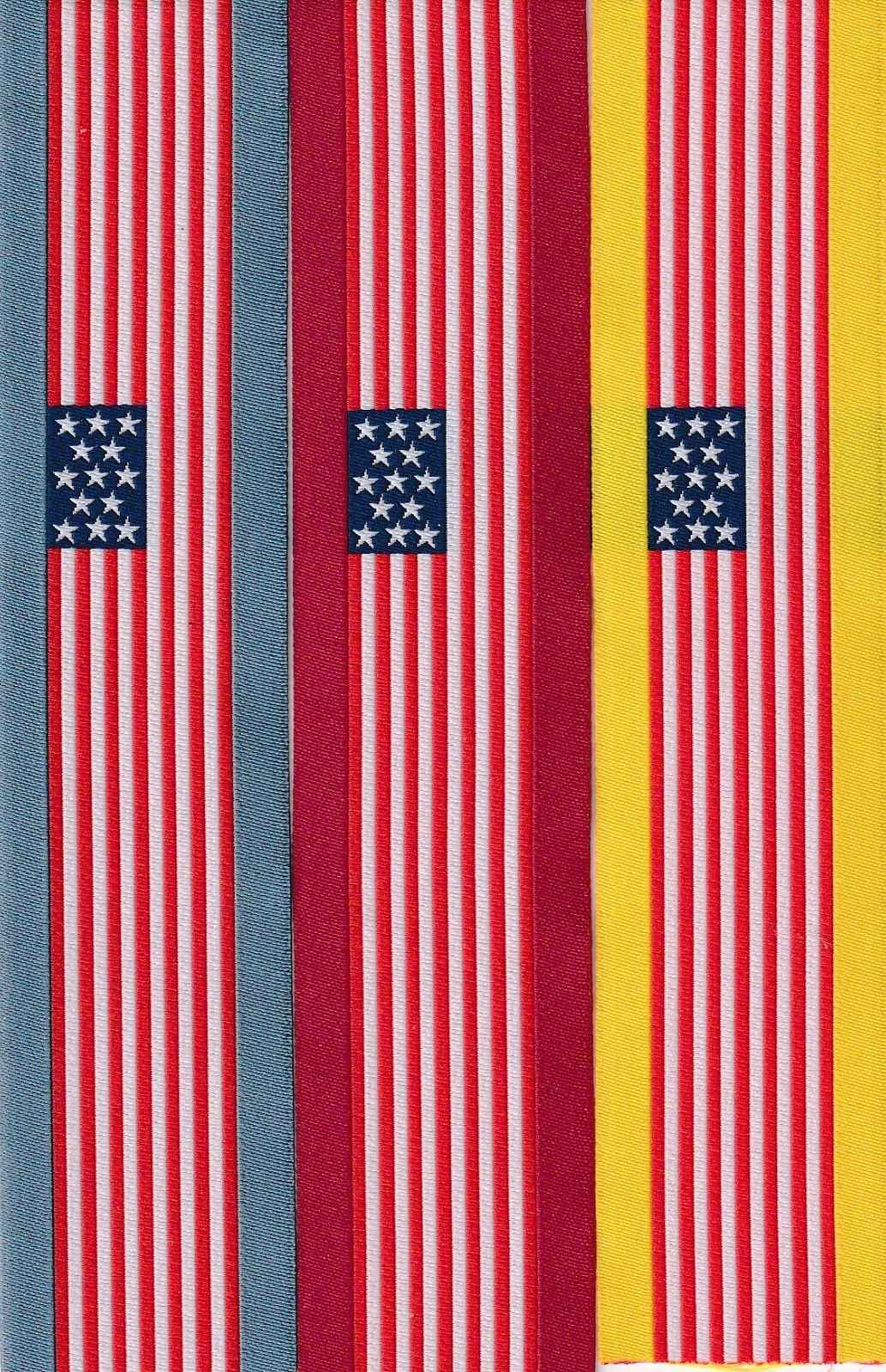 Grand Army of the Republic - LOCAL, STATE, NATIONAL Officers Medal Repl Ribbon