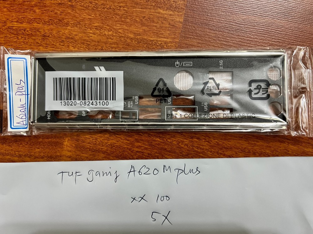 ASUS IO SHIELD FOR ASUS  TUF GAMING A620M PLUS ,ORIGINAL