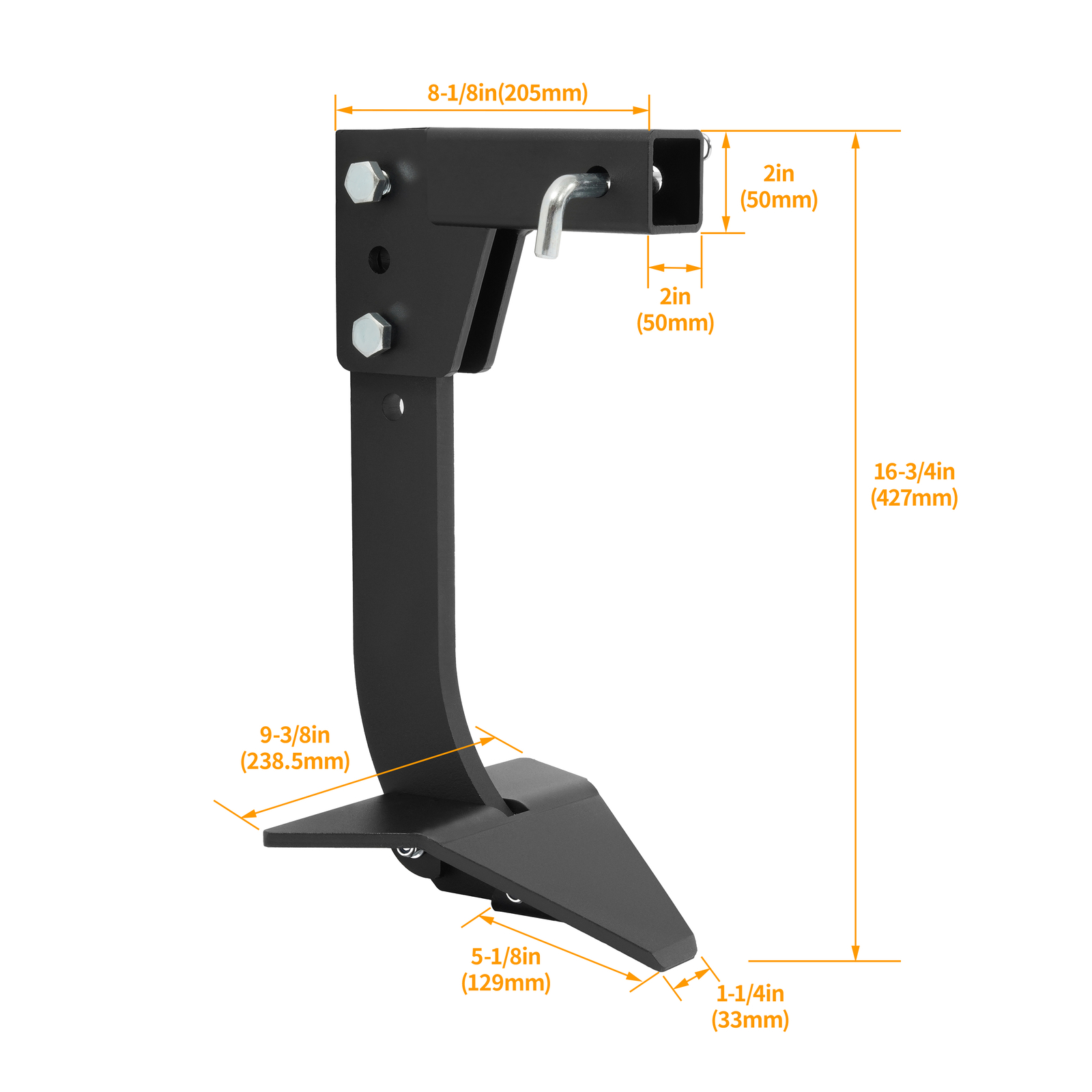 For ATV UTV Hitch Mounted Ripper Middle Buster Plow Shank with 2" Receiver