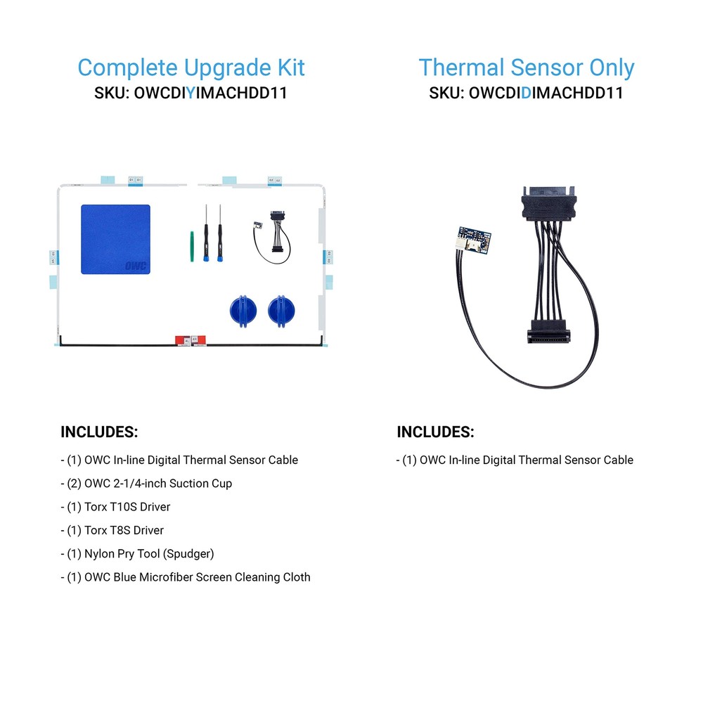 OWC in-Line Digital Thermal Sensor HDD Upgrade Cable and Install Tools for iMac